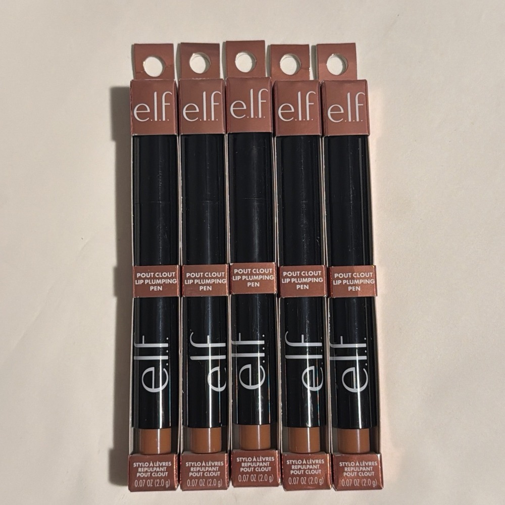 e.l.f. Cosmetics Pout Clout Lip Plumping Gloss Pen Toasted- Neutral Beige 0.07oz